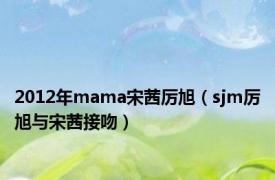 2012年mama宋茜厉旭（sjm厉旭与宋茜接吻）