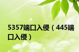 5357端口入侵（445端口入侵）