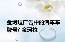 金坷垃广告中的汽车车牌号? 金珂拉 