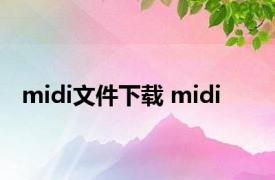 midi文件下载 midi 