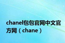 chanel包包官网中文官方网（chane）