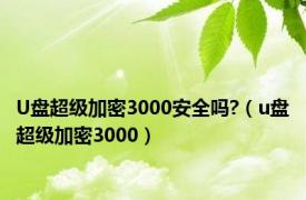 U盘超级加密3000安全吗?（u盘超级加密3000）