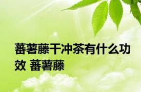 蕃薯藤干冲茶有什么功效 蕃薯藤 