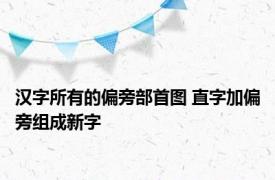 汉字所有的偏旁部首图 直字加偏旁组成新字 