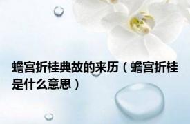 蟾宫折桂典故的来历（蟾宫折桂是什么意思）