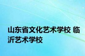 山东省文化艺术学校 临沂艺术学校 