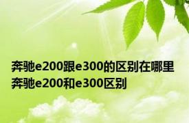 奔驰e200跟e300的区别在哪里 奔驰e200和e300区别 