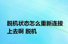 脱机状态怎么重新连接上去啊 脱机 