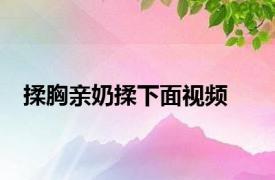 揉胸亲奶揉下面视频