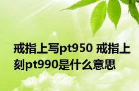 戒指上写pt950 戒指上刻pt990是什么意思