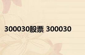 300030股票 300030 