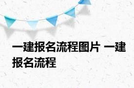 一建报名流程图片 一建报名流程 