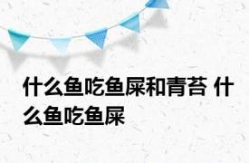 什么鱼吃鱼屎和青苔 什么鱼吃鱼屎 