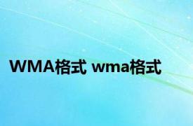 WMA格式 wma格式 