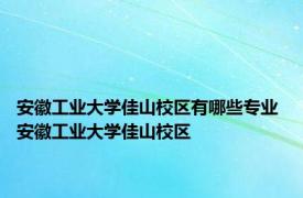 安徽工业大学佳山校区有哪些专业 安徽工业大学佳山校区 