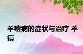 羊痘病的症状与治疗 羊痘 