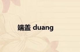 端盖 duang 