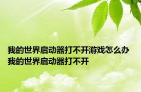 我的世界启动器打不开游戏怎么办 我的世界启动器打不开 