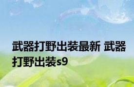 武器打野出装最新 武器打野出装s9