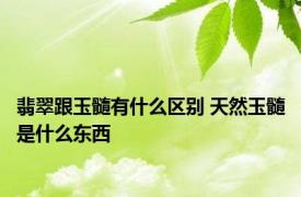 翡翠跟玉髓有什么区别 天然玉髓是什么东西 