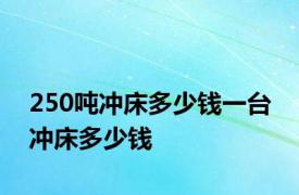 250吨冲床多少钱一台 冲床多少钱 