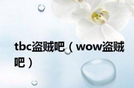 tbc盗贼吧（wow盗贼吧）