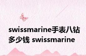 swissmarine手表八钻多少钱 swissmarine 