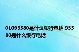 01095580是什么银行电话 95580是什么银行电话 