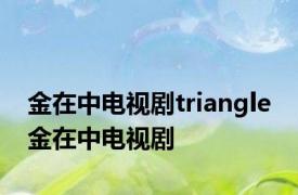 金在中电视剧triangle 金在中电视剧 