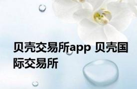 贝壳交易所app 贝壳国际交易所 