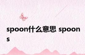 spoon什么意思 spoons 