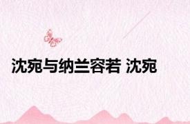 沈宛与纳兰容若 沈宛 