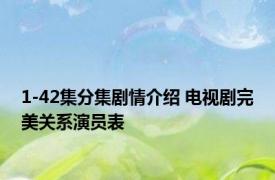 1-42集分集剧情介绍 电视剧完美关系演员表 