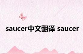 saucer中文翻译 saucer 