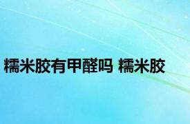 糯米胶有甲醛吗 糯米胶 