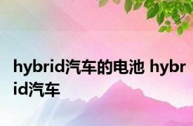 hybrid汽车的电池 hybrid汽车 