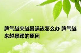 脾气越来越暴躁该怎么办 脾气越来越暴躁的原因 