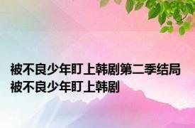 被不良少年盯上韩剧第二季结局 被不良少年盯上韩剧 