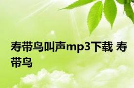 寿带鸟叫声mp3下载 寿带鸟 