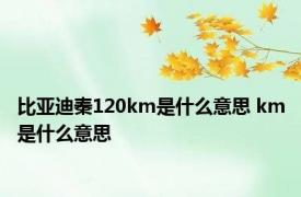 比亚迪秦120km是什么意思 km是什么意思 