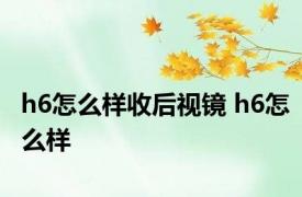 h6怎么样收后视镜 h6怎么样 