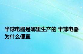 半球电器是哪里生产的 半球电器为什么便宜 