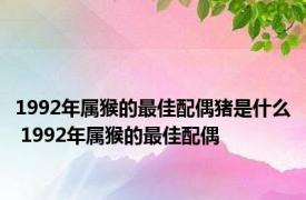 1992年属猴的最佳配偶猪是什么 1992年属猴的最佳配偶 