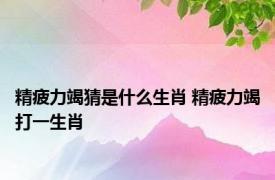 精疲力竭猜是什么生肖 精疲力竭打一生肖 