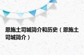 恩施土司城简介和历史（恩施土司城简介）