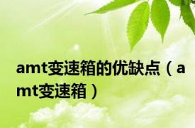 amt变速箱的优缺点（amt变速箱）