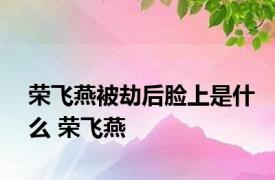 荣飞燕被劫后脸上是什么 荣飞燕 