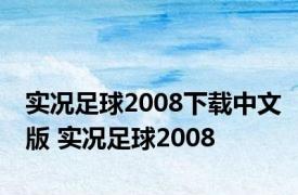 实况足球2008下载中文版 实况足球2008 