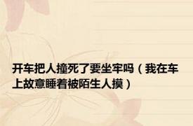 开车把人撞死了要坐牢吗（我在车上故意睡着被陌生人摸）