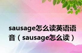 sausage怎么读英语语音（sausage怎么读）